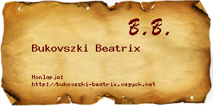 Bukovszki Beatrix névjegykártya