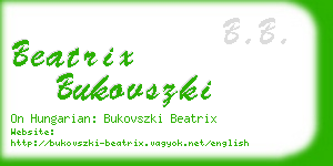 beatrix bukovszki business card